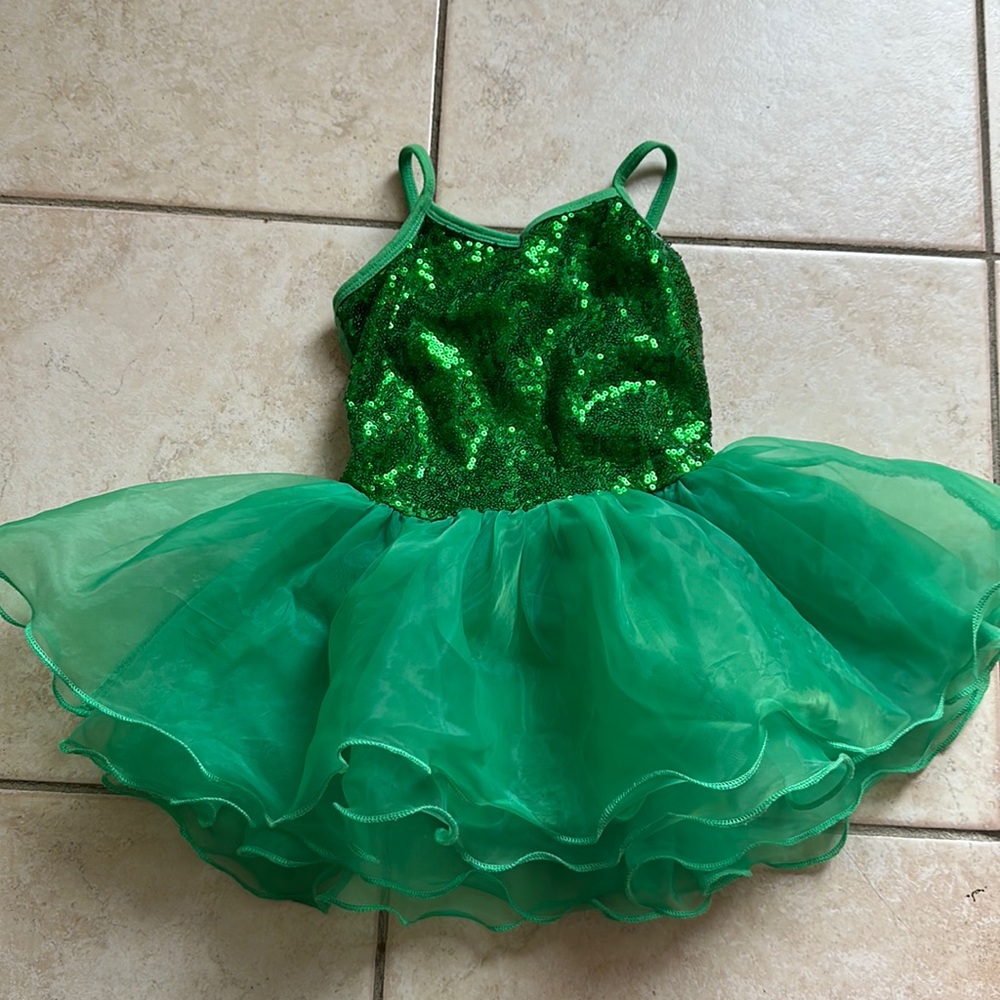 Green sequin tutu leotard